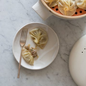 <p>Pork, ginger, and a dash of soy wrapped up in dumplings that will melt in your mouth. That's comfort food you'll want to eat all the time.</p>
<p><strong>Get the recipe from <a href="http://www.spoonforkbacon.com/2014/06/shanghai-soup-dumplings/" target="_blank">Spoon Fork Bacon</a>.</strong></p>