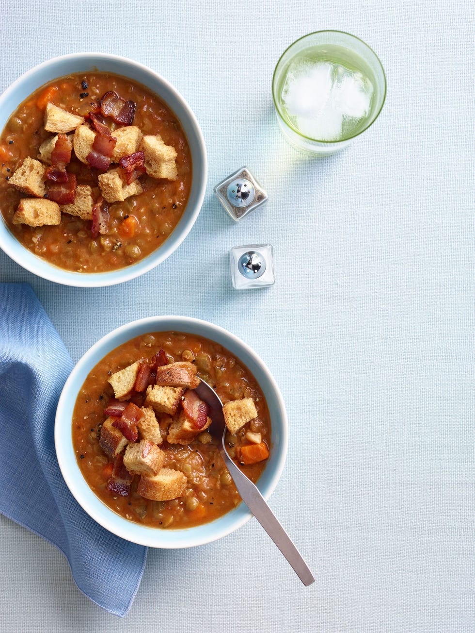 <p>This is a hearty, stick-to-your-ribs kind of soup that will warm you right up on a chilly day. Make it ahead and freeze it in individual portions you always have something tasty and filling on hand.</p>
<p><strong>Recipe: <a href="http://gogonow.org/recipefinder/split-pea-tomato-soup-bacon-recipe-wdy0114%22 target="_blank">Split Pea and Tomato Soup with Bacon</a></strong></p>