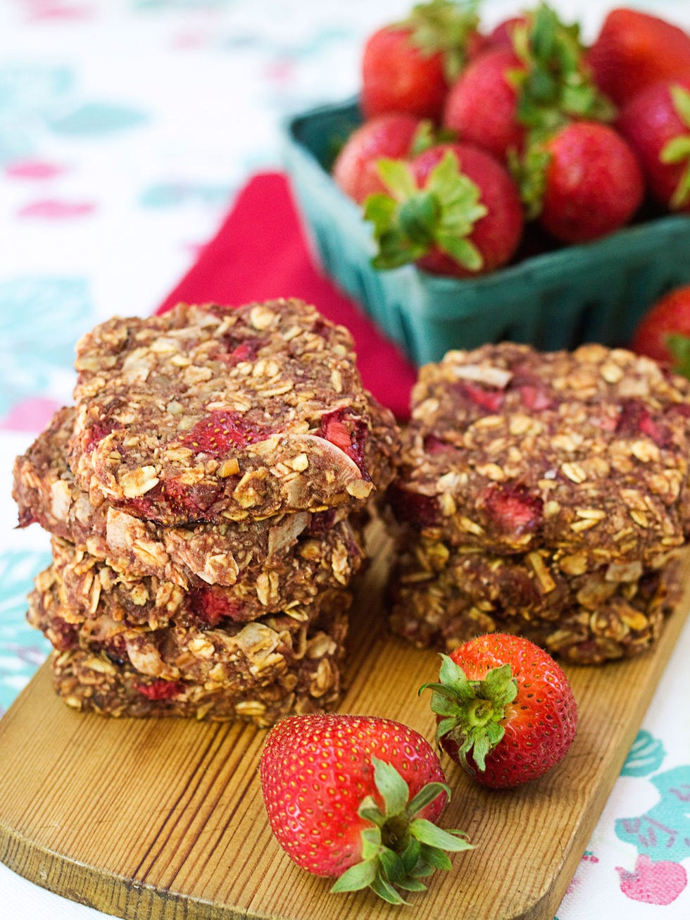 <p>Waking up to fresh, plump strawberries is one of summer's simple pleasures—even more so when they're served up in a cookie loaded with chia seeds, protein powder, coconut flakes, and pecans.</p> <p><strong>Get the recipe at <a href="http://86lemons.com/strawberry-breakfast-cookies/">86 Lemons</a>.</strong></p>