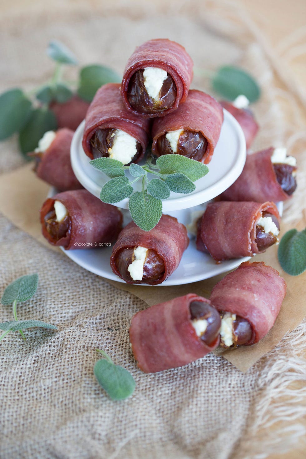 <p>If it's a decidedly grown up sweet and salty snack you're after, this triple-threat should more than do the trick.</p>
<p>Get the recipe at <a href="http://chocolateandcarrots.com/2013/12/bacon-wrapped-goat-cheese-dates" target="_blank">Chocolate and Carrots</a>.</p>
