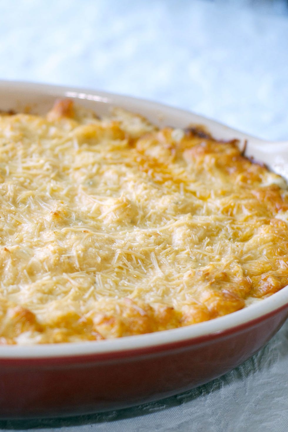 <p>A hardy dip dish is absolutely necessary for any Super Bowl party, and this may be the best we've tried yet. Not only does the mere sight of it make our mouths water, but the thought of diving into a fresh-from-the-oven, tangy platter of ranch, blue cheese, and seasoned chicken is just too tempting to ignore.</p>
<p>Get the recipe at <a href="http://www.musingsofahousewife.com/2012/12/gluten-free-buffalo-chicken-dip.html">Musings of a Housewife</a>.</p>