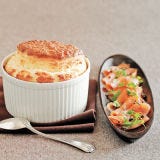 <p>This soufflé offers a good mix of flavors: salmon, gruyère, capers, and chervil leaves. 
</p><p><b>Recipe:</b> <a href="/recipefinder//recipefinder/gruyere-souffle-recipe-del0312"><b>Gruyère Soufflé</b></a></p>