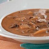 <p>Mushroom-based broths can be just as complex, rich, and savory as a meat-based broth. If you're going to use your broth to make a sauce for meat, chicken, or pasta, have some fresh sliced or chopped mushrooms on hand to add texture and even more mushroomy flavor to the final product. But if you're simply making a stock, you can use the stems only, and save the prettier and more delicious caps for another use. (Mushroom stems will keep in the freezer for several months, so instead of throwing them out, stockpile your stems from various dinners in a plastic freezer baggie or other airtight container until you have enough to make a full pot of broth).</p> <p><b>Recipe: <a href"/cooking-shows/famous-chefs/mushroom-sauce-recipe">Eric Ripert's Mushroom Stock and Sauce</a></b></p> <p><b>Recipe: <a href"/recipefinder/creamy-hungarian-mushroom-soup-recipe-ew0111">Creamy Hungarian Mushroom Soup</a></b></p>