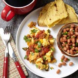 <p>Migas, scrambled eggs with strips of tortillas, is a tasty breakfast or quick dinner. Poblano peppers, onion, and salsa on top ensure you get some veggies in your eggs.</p>
<p><strong>Recipe:</strong> <a href="../../../recipefinder/chorizo-migas-recipe-ew0912" target="_blank"><strong>Chorizo Migas</strong></a></p>