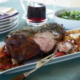 <p>This leg of lamb is perfectly juicy in the center, with a fantastic crust. The recipe is so easy that it's ideal for a dinner party, as well as for Easter.</p><p><b>Recipe: </b><a href="/recipefinder/garlic-herb-crusted-leg-lamb-recipe-fw0412" target="_blank"><b>Garlic-and-Herb-Crusted Leg of Lamb</b></a></p>
