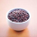 Small russet beans with a cream stripe. Thin-skinned and sweet, they are used in Japan in a paste for desserts and cakes, and are also good in stews and for sprouting.
