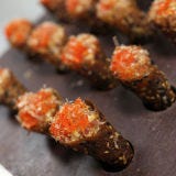 Hollywood can't get enough seafood! In addition to smoked salmon "pizza" cones and the event's iconic smoked salmon Oscars, stars will also snack on sesame miso cones filled with spicy tuna tartare, pickled ginger, and bonito flakes.