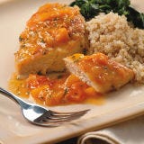 <p><b>Recipe: <a href="/recipefinder/seared-chicken-apricot-sauce-recipe-6869" target="_blank">Seared Chicken with Apricot Sauce</a></b></p>