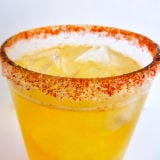 <p>This cross between a beer and a margarita goes out to all the ladies who are seeking a more sophisticated take on Bud Light Lime.

To make it: In a small shallow plate, combine 1 teaspoon salt, 1 teaspoon sugar, and 1/2 teaspoon cayenne pepper. Rub rim of tall glass with a lime wedge. Dip edge of glass in salt mixture to coat. Fill glass with ice cubes; set aside. In 2-cup measuring cup, stir together 1 12-oz. beer, 2 tablespoons lime juice, 2 tablespoons orange juice, and 3 tablespoons (1 1/2 oz.) white tequila. Pour into glass, avoiding spiced rim. Serves 1.</p>