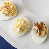 <p>Sweet, slow-caramelized onion and crispy, salty prosciutto add rich flavor and unexpected texture to these deviled eggs (pictured right).</p>
<p><strong>Recipe: <a href="http://www.delish.com/recipefinder/caramelized-onion-prosciutto-deviled-eggs-recipe-clv0611" target="_blank">Caramelized Onion–Prosciutto Deviled Eggs</a></strong></p>