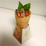 <p>Instead of mastering the proper hand placement technique or slowly unwrapping your sandwich, you can now safely dine on your deli favorite spill-free — even if you only have one hand available. Kono Pizza's deli cones are definitely desk lunch-approved and come in classic combos like Turkey-Swiss, Club, and Prosciutto & Mozzarella.</p>