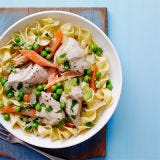 <p>This easy stew of tender chicken and sweet spring vegetables is delicious over egg noodles, but would be equally tasty over rice, or with crusty bread if you're looking for a lighter meal.</p>
<p><strong>Recipe: <a href="http://gogonow.org/recipefinder/spring-chicken-stew-recipe-wdy0413%22 target="_blank">Spring Chicken Stew</a></strong></p>