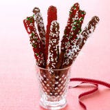 <p>These pretzels are supereasy to whip up to give as a gift. Dip them a day ahead, and pack them in a box lined with waxed tissue paper. Don't forget to add a note, or simply remind your friends that pretzels are best eaten within a week — if they're even around that long!</p>

<p><strong>Recipe:</strong> <a href="http://gogonow.org/recipefinder/chocolate-dipped-pretzels-gift-guide%22%3E%3Cstrong%3EChocolate Dipped Pretzels</strong></a></p>