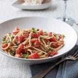 <p>This spaghettini comes with its tasty no-cook tomato sauce. The almonds and anchovies add a bit of Sicilian flavor.</p>
<p><b>Recipe: </b><a href="/recipefinder/spaghettini-tomatoes-anchovies-almonds-recipe-fw1010" target="_blank"><b>Spaghettini with Tomatoes, Anchovies, and Almonds</b></a></p>