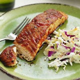 Salmon fillets make quick and easy summertime meals. Here, a barbecue rub creates a sweet and spicy glaze for the healthy fish.
<br /><br />
<a href="http://www.redbookmag.com/recipefinder/barbecue-glazed-salmon-recipe-rbk0610"target="_new">Get the recipe!</a>
