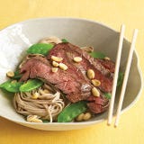 <p>Budget-savvy skirt steak is the star of this fast meal.</p><p><b>Recipe:</b> <a href="/recipefinder/asian-noodle-bowls-steak-snow-peas-recipe-mslo0311"><b>Asian Noodle Bowls with Steak and Snow Peas</b></a></p>