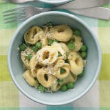 <p>Simple and easy, there's nothing more satisfying than cheesy pasta topped with a quick saute of green peas. The mild, buttery sauce makes this a dish that the whole family will enjoy, even the youngest and pickiest eaters in the bunch.</p>
<p><strong>Recipe:</strong> <a href="../../../recipefinder/tortellini-peas-recipe-mslo0311"><strong>Tortellini with Peas</strong></a></p>
<p><strong><br /></strong></p>