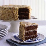 <p>The birth tale for this dessert begins at Walter Baker & Company. In 1852, chocolatier Sam German created a sweet baking bar named "BAKER'S German's Sweet Chocolate." When a woman from Texas sent a cake recipe using German's Sweet Chocolate to a newspaper in Dallas in 1957, sales for the chocolate bar spiked. Other newspapers picked up the recipe for German's Chocolate Cake, but at some point the apostrophe and "s" were dropped, leaving just German Chocolate Cake.</p><br />
<p><b>Try These Homemade Recipes: </b><br />
<a href="/recipefinder/german-chocolate-cake-3520"><b>German Chocolate Cake</b></a><br />
<a href="/recipefinder/german-chocolate-cupcakes"><b>German Chocolate Cupcakes</b></a></p>
