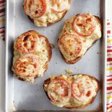 <p>Any mild melting cheese, like cheddar or Monterey Jack, will work here. This recipe can easily be doubled to feed a crowd.</p><br />    <p><b>Recipe:</b> <a href="/recipefinder/emerils-kicked-up-tuna-melts-recipe-mslo0311" target="_blank"><b>Emeril's Kicked-Up Tuna Melts</b></a></p>