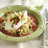 Oven-Steamed Halibut with Quinoa