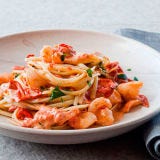 Linguine with Shrimp and Creamy Roasted Tomatoes