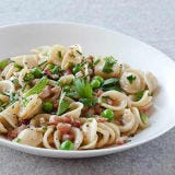 Orecchiette with Pancetta, Peas and Fresh Herbs