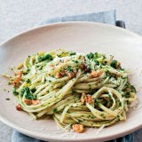 Linguine with Broccoli Rabe–Walnut Pesto