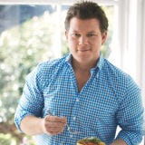 <p><b>What's the secret to Tyler Florence's recipe?</b> Moisture. Egg, heavy cream, and chicken stock help keep his stuffing moist. The quintessential Thanksgiving herb, sage, pervades it with flavor.</p>
<p><b>Any special tips?</b> When he doesn't feel like baking cornbread from scratch, Florence purchases prepared corn muffins and then just crumbles them directly into the bowl.</p>
<p><b>Try Tyler Florence's easy stuffing recipe: </b> <a href="/recipes/cooking-recipes/tyler-florences-stuffing-recipe"><b>Tyler Florence's Caramelized Onion and Cornbread Stuffing</b></a></p>