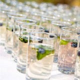 <p>Make sure you've got a few nonalcoholic options (especially if it's an outdoor summer wedding). For hotter months, try water infused with cucumber, melon, mint, and loads of crushed ice. During the winter, serve hot apple cider with cinnamon sticks.</p><br />
<p><b>Top-Shelf Idea</b></p>: Give guests more than just water and soda by having at least one mocktail on the menu. Work with your caterer or mixologist to come up with something inventive — like a mix of grapefruit and orange juices, a little coconut milk, and a small scoop of orange sherbet on top.
