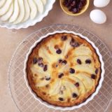 <p>A clafouti is a classic French dessert with a texture somewhere between that of a baked pudding and a pancake. In this clafouti, creamy, custard-like batter is baked over a layer of fanned pear slices; dried cherries stand in for the traditional fresh ones. The mixture puffs up as it bakes and deflates as it cools. Serve leftovers for breakfast the next morning, hot or cold.</p>
<p><strong>Recipe:</strong> <a href="http://gogonow.org/recipefinder/pear-dried-cherry-clafouti-recipe-mslo0212%22 target="_blank"><strong>Pear and Dried Cherry Clafouti</strong></a></p>