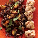 <p>Cat Cora's nutritious quinoa is quick to make. Adding chicken makes it a great meal-in-one.</p><p><b>Recipe:</b> <a href="/recipefinder/warm-quinoa-salad-carrots-grilled-chicken-recipe-fw0212"><b>Warm Quinoa Salad with Carrots and Grilled Chicken</b></a></p>
