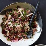 <p>Filmmaker and chef Daniel Klein created this colorful smoked-fish and whole-grain salad after fishing for gray mullet for an episode of his web series, "The Perennial Plate." Instead of smoked mullet, the smoked trout here is easier to find and equally delicious. </p>
<p><b>Recipe: <a href="/recipefinder/farro-salad-smoked-trout-recipe-fw0212">Farro Salad with Smoked Trout</a></b></p>
