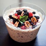 Apple Muesli with Goji Berries <p>"You can make this with any grain or fruit that goes with yogurt," says Malin Elmlid. For her version of this cold cereal, she uses plain rolled grains, like oats or spelt, moistened with apples, coconut water, and yogurt. When a friend brought her a goji-berry tree to barter for bread, she added a few berries right from the branch.</p>
<p><strong>Recipe:</strong> <a href="/recipefinder/apple-muesli-goji-berries-recipe-fw1111" target="_blank"><strong>Apple Muesli with Goji Berries</strong></a></p>