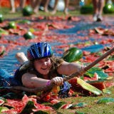 Once every two years in February, Chinchilla — the "Melon Capital of Australia" (their watermelon accounts for 25 percent of the nation's crop) — celebrates the bounty with a messy melon-strewn street parade and "sports" like seed spitting, melon tossing, and skiing with feet embedded in the fruit.<br /><br />Save the tossing for the pros, and try some of these <a href="/recipes/cooking-recipes/summer-melon-recipes" target="_blank">melon recipes</a> at home.