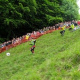 The residents of Gloucestershire, England, are so gung-ho about continuing their more than decades–old cheese-rolling tradition that they held an unofficial roll of semi-hard, unpasteurized Double Gloucester cheese down Coopers Hill this year even after the event was officially cancelled. It's usually held on the last Monday in May.<br /><br />If you'd rather eat your cheese, try it in some of these gooey <a href="/recipes/cooking-recipes/best-grilled-cheese-sandwich-recipes" target="_blank">grilled cheese recipes</a>.