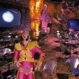 <p><b>Restaurant:</b> <a href="http://www.mars2112.com" target="_blank">Mars 2112</a>, Times Square, New York City</p>
<p><b>Culinary Concept:</b> Earthling eats. NASA predicted by 2112 we'd be making commercial flights to Mars. Why wait for the airfare wars when you can pay a visit right in New York's Times Square? Upon arrival, friendly Martians guide hungry earthlings into the hot, dry, red planet, where they can dine on the Martian Seafood Platter — exotic ocean shellfish, squid, shrimp, mussels with a spicy seafood sauce.</p>