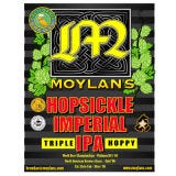 Moylan's Brewing Co. - Hopsickle <p><b>Moylan's Brewing Co.</b></p>
<p>Hopsickle</p>
<p>CA</p>
<p>Imperial or Double India Pale Ale</p>
<br />
<p><b>Flavor Profile:</b> This Scottish ale is a tribute to the “hop,” with fresh Tomahawk, Cascade and Centennial Hops.</p>
<br />
<p><b>Region(s) Sold:</b> Throughout the West Coast, Southwest and Midwest</p>
<p><b>Approximate Cost:</b> $3.50-4/10 oz. Glass</p>