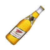 Open a longneck bottle of beer, cover the mouth of the bottle with your thumb, then shake it. Gradually slide back your thumb and direct the resulting stream of beer on the meat.