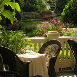 You can't really go wrong in Healdsburg, California, and Madrona Manor knows this! Surrounded by wine country (Sonoma and Napa), Madrona Manor also doubles as an Inn and a much sought-after site for "storybook" weddings. Executive Chef Jesse Mallgren loves to "stick [his] nose right into the box of fresh-picked quince that will later be accompanied by foie gras." Inspired by the aromas of the fruit and veggies in the garden, Mallgren uses tomatoes, greens, vegetables, herbs, and of course the fruit grown right in the Madrona Manor garden to build his dishes you and hungry guests will be trying later that day. Now, if only they could find some decent wine around there...<a href="http://www.madronamanor.com" target="_blank">madronamanor.com</a>