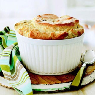<p>Ham and pepper jack cheese partner up in this light and fluffy soufflé that can be served for brunch or dinner with a simple green salad.</p><p><b>Recipe:</b> <a href="/recipefinder/ham-pepper-jack-souffle-ghk"><b>Ham and Pepper Jack Soufflé</b></a></p>