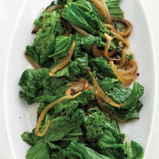 Sauté <p>A simple, nearly foolproof method, sautéing is a delicious way to cook almost any vegetable. It's great for greens, which will wilt and become tender in no time, or for other soft or delicate veggies, like asparagus, peas or snow peas, mushrooms, peppers, summer squash, and onions. Sautéing is also good for those trying to stick to a healthy eating plan — it requires only a small amount of oil or fat, and it's easy to use healthier options like olive oil, which adds rich, fruity flavor to any vegetable dish. To sauté, start by cutting your vegetables into equally sized pieces, so that they cook evenly in the pan. Heat a pan over medium-high heat and film with oil. When the oil begins to shimmer, add your vegetables, and cook until they reach desired tenderness, stirring them occasionally around the pan during cooking. </p><p><b>Recipe:</b> <a href="/recipefinder/mustard-greens-sweet-onion-saute-recipe-mslo0211"><b>Mustard Greens and Sweet-Onion Sauté</b></a></p>