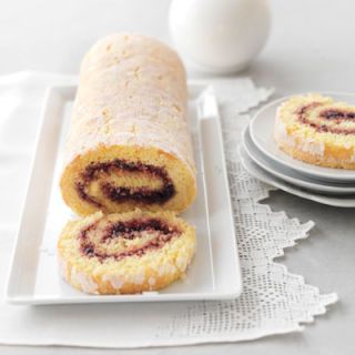 <p>This filled and rolled sponge cake has long been a favorite here and in the U.K. Quick and easy to make, yet very impressive-looking, slices of the roll are good served warm or at room temperature with a dollop of whipped cream.</p>