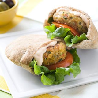 <p>Mini burgers made from white beans and fresh veggies make the perfect vegetarian lunch.</p><p><b>Recipe:</b> <a href="/recipefinder/moroccan-white-bean-slider-recipe"><b>Moroccan White-Bean Sliders</b></a></p>
