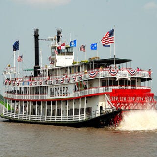 <p>You don't have to wait until Mardi Gras to head down to New Orleans and have a good time. Hop aboard the Steamboat Natchez, take a whirl around the city, and enjoy some of the best cuisine the south has to offer. Run by the New Orleans Steamboat Company, the Steamboat Natchez is the last "authentic" steamboat sailing up and down the great Mississippi River: Find yourself drinking and being merry aboard the Natchez, while dining on smoked beef brisket, "Maque Choux," or Louisiana style Fried Fish.</p><p><a href="http://www.steamboatnatchez.com/menu.html" target="_blank">steamboatnatchez.com</a></p>