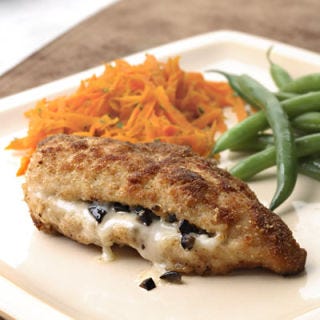 <p>This is an elegant dish. Making a pocket in the chicken breast to hold the stuffing is easy, particularly if you use a good, sharp, thin-bladed knife.</p><br /><p><b>Recipe:</b> <a href="/recipefinder/provolone-olive-stuffed-chicken-breasts-recipe-ew0410" target="_blank"><b>Provolone and Olive Stuffed Chicken Breasts</b></a></p>