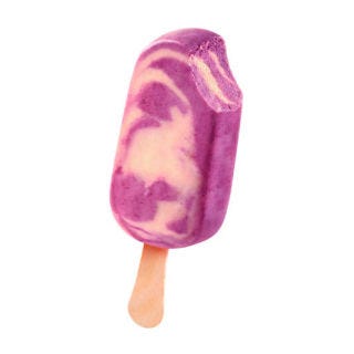 <p>Ciao Bella Sorbet Bars in Blueberry Passion (70 calories).</p>
<p><strong>To go totally tropical:</strong> Edy's/Dreyer's Fruit Bars in Mango (80 calories).</p>
<p>"I like the strong fruit flavor and natural, not artificial, sweetness" <br />—<em>Parul Parmar</em></p>