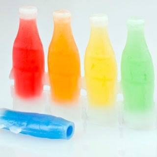 <p>Largely gone from the Halloween candy-giving circle, these wax bottles are still widely available in candy stores and online groceries. Named partly after their original price (a nickel, can you believe it?!), these handy little packs are filled with sweet, flavored syrup. Most of us these days would pass on chewing the wax as gum as it was originally intended, but we can all still enjoy their little kick of sugar.</p>