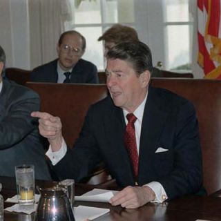 <p>President Reagan kept a jar of jelly beans on his desk in the Oval Office and on Air Force One during his two terms, from 1980 to 1988. "You can tell a lot about a fella's character by whether he picks out all of one color or just grabs a handful," he said.</p>