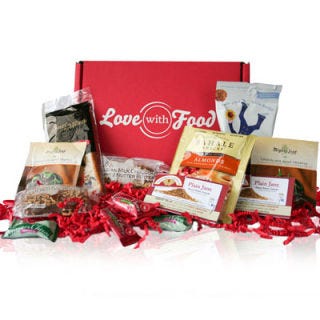<p>Gifting a Love with Food subscription to a loved one combines unique products and their own snacking preferences for the perfect foodie fest in a box. Each month, a box stuffed full of gourmet goodies is delivered and a meal is donated to a hungry child through national food banks. The recipient can then order their favorites online for discounted rates and accumulate points to put toward future snacks. Learn more about their impact <a href="https://lovewithfood.com/meals_donated" target="_blank">here</a>.</p>
<br />
<p>Love with Food subscription ($10-12/month, <a href="http://lovewithfood.com/subscriptions" target="_blank">lovewithfood.com</a>)</p>