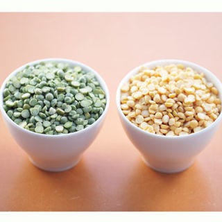 Yellow or green varieties, both with a sweet, strong pea flavor. Best known for pea and ham soup and for traditional pease pudding (mashed with butter, mint, parsley, and eggs, then steamed) to serve with corned beef.
